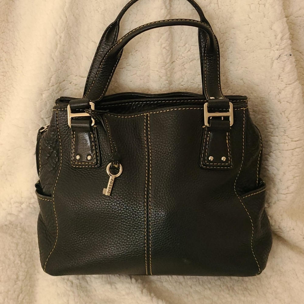 Fossil Black Satchel Bag